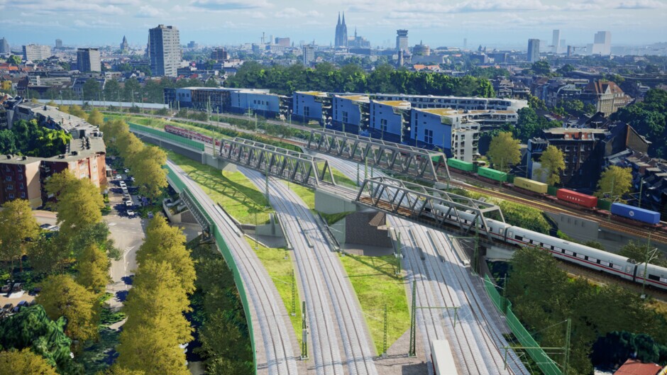 Visualisierung des Kreuzungsbereichs am Eifelwall Visualisierung des Kreuzungsbereichs am Eifelwall