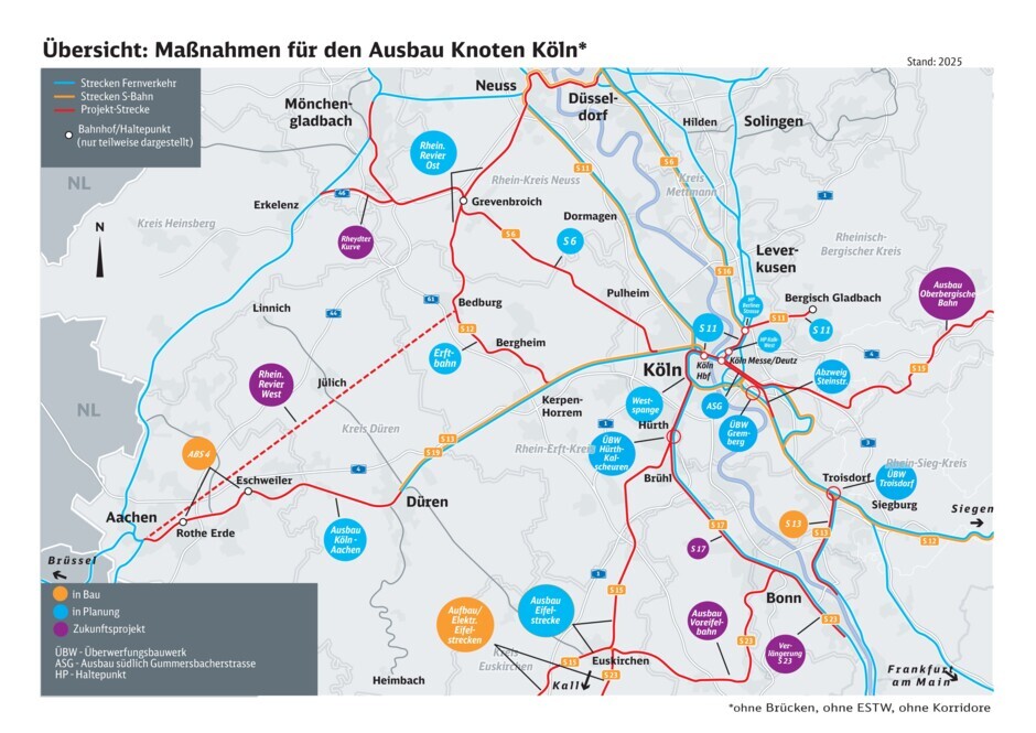 Grafik Knoten Köln Ausbauprojekte Grafik Knoten Köln Ausbauprojekte