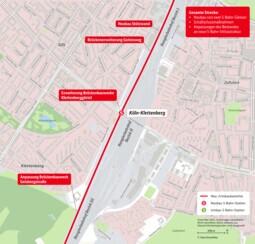 Streckenkarte Bereich Köln Klettenberg: Vorplanung im Detail